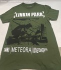 Linkin Park Meteora Album Art Graphic T-shirt Olive Green Sz M