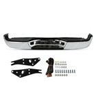 Chromed Rear Step Bumper Assembly For 2005-2015 Toyota Tacoma Pickup With Light
