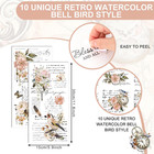 10 Sheet Vintage Floral Rub On Transfer For Crafts Flower Clock Bird Rub On T   