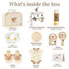 9pcs Newborn Baby Gift Baskets For Boys Girls Baby Shower 2 Rattle seat Hang