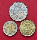Argentina Coin Commemorative Set Evita  -0 50 Cents -1 Peso 1997 - 2 Pesos 2002