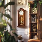 26  Vintage Grandfather Wall Clock With Pendulum   Chime - Home Decor Gift