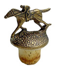 Blantons Bourbon Whiskey Cork Bottle Stopper Letter  a  Horse Jockey