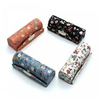 4 Pcs Ladies Floral Lipstick Case Holder With Mirror