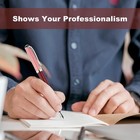 Metal Black Fountain Pen  0 5mm Fine Nib With 10 Ink Cartridges Refills  red 