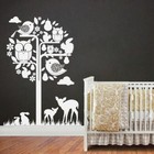 Tree Animal Wall Decal Inspiration Nursery Room Vinyl Art Removable Decor