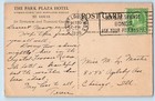 Saint Louis Missouri Mo Postcard The Park Plaza Hotel Fountain Exterior View