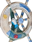 Ships Wheel Nautical Design Wall Hanging Art Island Home Decor Tiki Bar