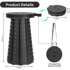 Folding Stool Portable Telescopic Chair Seat Camping Retractable Outdoor Fishing
