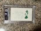 Mart Nodell Signed Green Lantern Card W  Original Artwork Psa Dna Encapsulation 