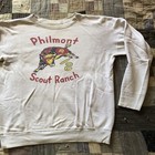 Vintage 50   s 60   s Philmont Scout Ranch Staff Cotton Sweatshirt Bsa L Worn Fades
