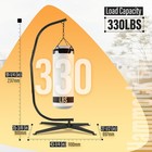 91  Heavy Duty Steel Hammock Stand Hanging Chair Porch Swing 360   Rotation 330lb