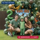 Two-rex 2nd Birthday Party Decorations For Boys  Dinosaur Jungle Safari Theme - 