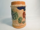 Vintage Beer Stein Japanese Men Drinking Near Log Cabin Pine Trees Made In Japan