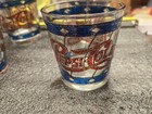    vintage 1970s Pepsi-cola Stained Glass Tiffany Style Juice Glasses - Set Of 4