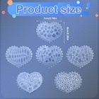 6pcs Polymer Clay Silicone Molds  Various Patterns Butterfly Flower Leaves Mini 