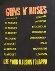 Guns N Roses Use Your Illusion I Tour 1991 Album Longsleeve T Shirt Womens Sz S