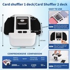 Rechargeable Automatic Card Shuffler For 2 Decks  6 3x5 1x3 1 Inches  White 