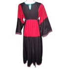 Vintage Hand Made By Nelly Embroidered Mexican Caftan Kaftan Dress Tunic