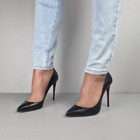    christian Louboutin Kate 100 Black Leather Pumps - Size 39 5