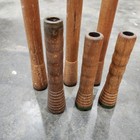 6 Vintage Antique Wooden Spools Textile Mill Thread Bobbins Spindles 5-9  Flared