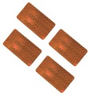 Dot-sae Prismatic Stick-on Reflectors  2 X 3 5 In  4 Pack Rectangle-4pk Amber