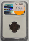 1863 Jackson Mi  Civil War Token F-525c-6a Wm  Jackson  Groceries Ngc F 15 Bn