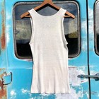 70s Radio Pride Of St  Louis Thrashed Ribbed Knit Wife Beater Tank Top
