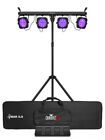 2 Chauvet Dj 4bar Ils Wash Lighting Kits 8  Par Lights tripods footswitches bags