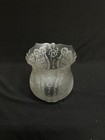 Antique Victorian Frosted Gas Shade  2 1 4in Fitter  452
