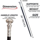 Vintage Antique Walking Cane Wooden Walking Stick Silver Brass Handle Knob Bl   