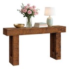 Rustic Farmhouse Console Table Solid Wood Entryway W  Side Niche Display Top 63 