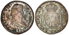 Mexico  Ferdinand Vii 1819 Zs Ag 8 Reales  26 79 Gr   39 81 Mm Cleaned  Km-111 