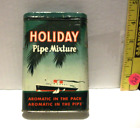 Holiday Pipe Mixture Pocket Tobacco Lithograph Tin With Flip Lid Circa 1930s Vtg