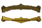 Antique Brass Art Deco Frame Plaque Brackets
