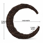Crescent Moon Wreath Twig Base 12in Rustic Wreath Frame Front Door Decor