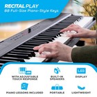 Alesis Recital Play 88 Key Keyboard Piano With 480 Sounds  Speakers  Usb Midi  C