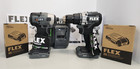 Flex 24v Compact Drill Driver   Impact Driver Kit   2  2 5ah Batteries   Charger