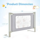 Toddler Bed Rail For Crib  Swing Down Foldable Safety Bed Rail W  Rounded Corner