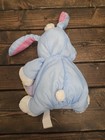 Vintage 1988 Fisher Price Puffalump 10  Blue Easter Bunny Doll