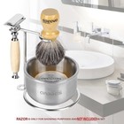  Badger Hair Shaving Brush With Wood Handle stainless Steel Razor Wood-upgrade