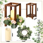 12 Pcs Wooden Lantern Centerpieces For Wedding Rustic Wedding Table Decorations