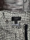 J crew Women s Tweed Jacket Blazer Gray Cream Zip Front Size 10