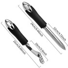 2pcs Jalapeno Pepper Corer Zucchini Cucumber Tool With Black   Silver