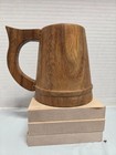 Vintage Handcarved Wooden San Miguel Beer Mug Philippines 