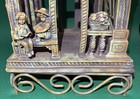 Vtg Fairy Tale Secret Garden Lantern Cast Iron Romantic Storybook Candle Holder