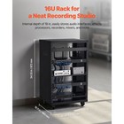 16u Audio Effects Amp Rack Mount Stand Recording Studio Rack Case W  Wheels