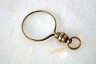 Vintage Antique Tone On Brass High Quality Glass Hand Held Mini Magnifying Glass