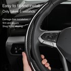 Universal Segmented Anti-slip Carbon Fiber Hard Car Steering Wheel Cover