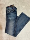 Rock Revival Y2k Women s Alanis Bootcut Jeans Blue Medium Wash Embellished Denim